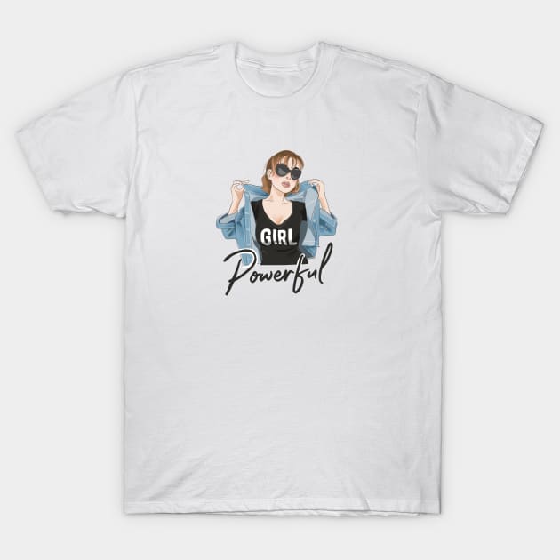 Girl Powerful T-Shirt by TambuStore